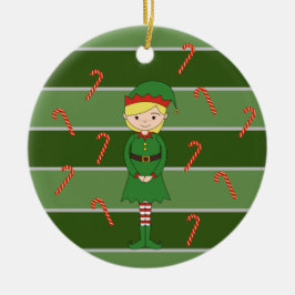 Ornamento De Cerâmica Especial de Natal da Elf Girl