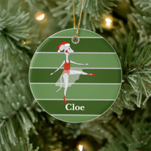 Ornamento De Cerâmica Especial de Natal do Rato Ballerina