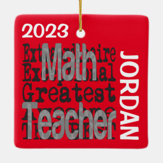 Ornamento De Cerâmica Especialista em Matemática PERSONALIZADO