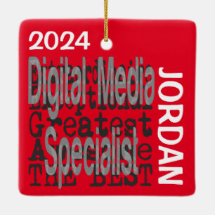 Ornamento De Cerâmica Especialista em Mídia Digital PERSONALIZADO