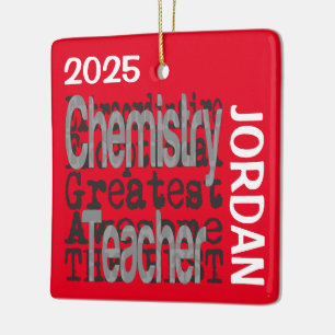 Ornamento De Cerâmica Especialista em Química e PERSONALIZADO