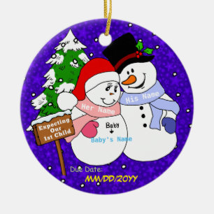 Ornamento De Cerâmica Esperando nossa ?a criança