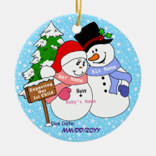 Ornamento De Cerâmica Esperando nossa ?a criança