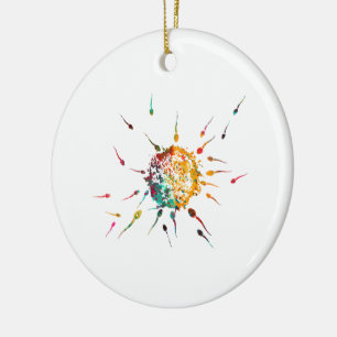 Ornamento De Cerâmica Espermas e Ovos