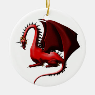 Ornamento De Cerâmica Espinho, o dragão vermelho
