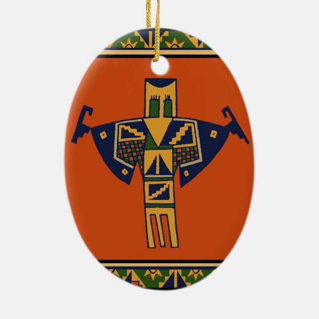 Ornamento De Cerâmica Espírito de Shaman Sudoeste (Verso)