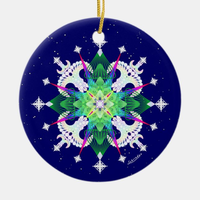 Ornamento De Cerâmica Espírito do Natal (Frente)