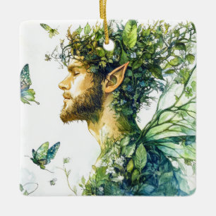 Ornamento De Cerâmica Espírito Florestal