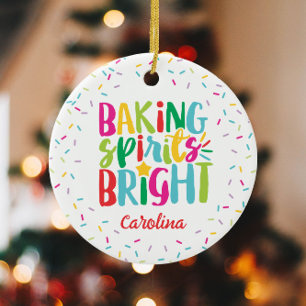 Ornamento De Cerâmica Espíritos Brilhantes Sprinkles Coloridos Natal