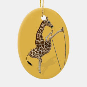 Ornamento De Cerâmica Esportaria Encantada Giraffe
