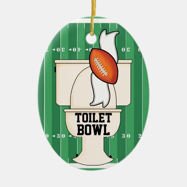 Ornamento De Cerâmica Esporte - Toilet BOWL (Frente)