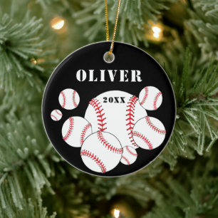 Ornamento De Cerâmica Esportes de Beisebol Presente de Natal para Crianç