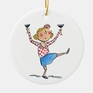 Ornamento De Cerâmica Espresso Martinis