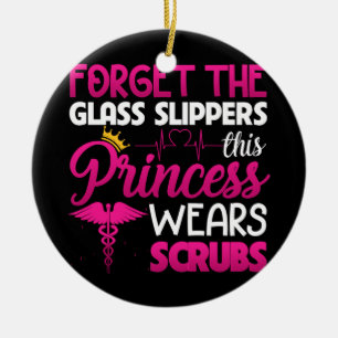 Ornamento De Cerâmica Esqueça o Vidro Slippers Princesa Veste Esfregões