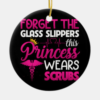 Ornamento De Cerâmica Esqueça o Vidro Slippers Princesa Veste Esfregões