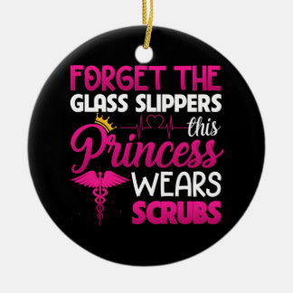 Ornamento De Cerâmica Esqueça o Vidro Slippers Princesa Veste Esfregões