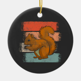 Ornamento De Cerâmica Esquilo Animal Retro