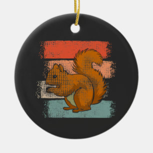 Ornamento De Cerâmica Esquilo Animal Retro