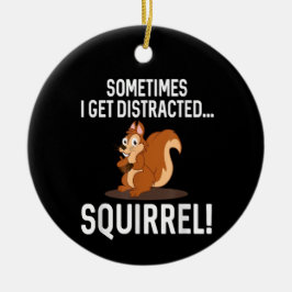 Ornamento De Cerâmica ESQUILO DISTRAÍDO ENGRAÇADO Animal Zoológico Fazen