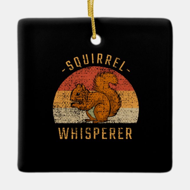 Ornamento De Cerâmica Esquilo - Whisperer de Esquilo (Frente)