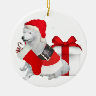 Ornamento De Cerâmica Esquimó americano na série do papai noel