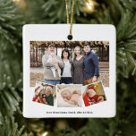 Ornamento De Cerâmica Esta É A Época Para Ser Jolly Elegant Script 4 Fot<br><div class="desc">Esta É A Razão Para Ser Jolly | Watercolor Greenery Pine Cone Elegant Script Minimalist 4 Family Photo Collage Ornament. Todos os textos estão pré-organizados para que você personalize fácil e rapidamente com seus próprios detalhes. Deseje a todos um Feliz Feriado!</div>