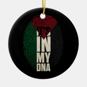 Ornamento De Cerâmica Está no meu DNA Sinalizador Palestina Árabe Pale