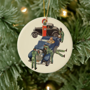 Ornamento De Cerâmica Estação de serviço de Cheio de Joe, Vintage Busine