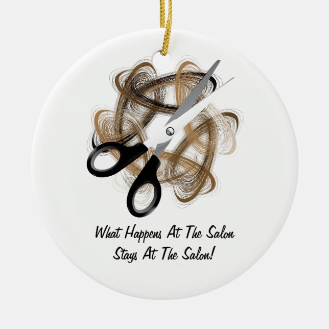 Ornamento De Cerâmica Estadas no salão de beleza (Frente)