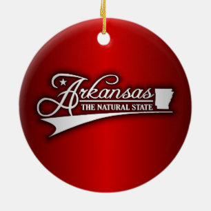 Ornamento De Cerâmica Estado de Arkansas de meus