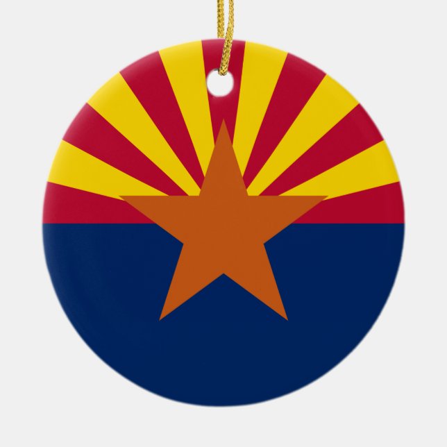 Ornamento De Cerâmica Estado de bandeira da Arizona (Frente)