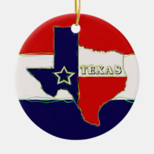 ORNAMENTO DE CERÂMICA ESTADO DO TEXAS