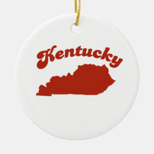 Ornamento De Cerâmica Estado do vermelho de KENTUCKY
