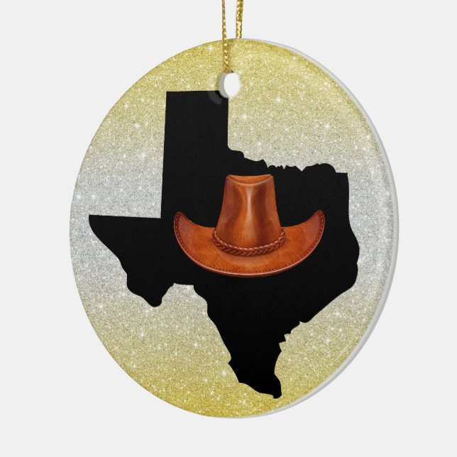 Ornamento De Cerâmica Estados Unidos do Texas - Veja de trás (Esquerda)