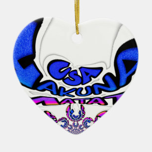 Ornamento De Cerâmica Estados Unidos Uma bela design de citação de texto