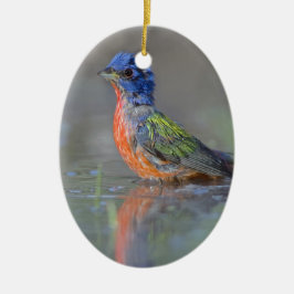 Ornamento De Cerâmica Estamenha pintada homem