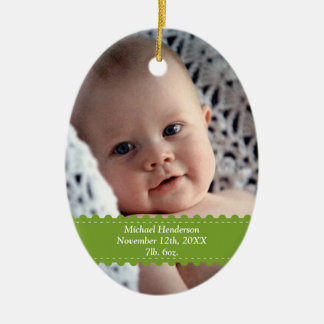 Ornamento De Cerâmica Estatísticas de natalidade de bebê personalizadas