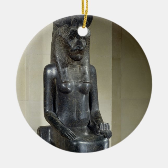 Ornamento De Cerâmica Estátua da deusa leão-dirigida Sekhmet, do th (Frente)