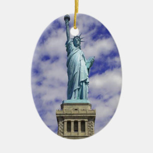 Ornamento De Cerâmica Estátua da Liberdade, Ellis Island, Nova Iorque