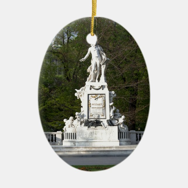 Ornamento De Cerâmica Estátua de Mozart (Frente)