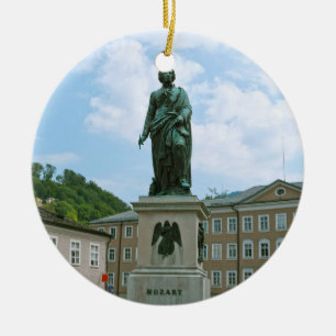 Ornamento De Cerâmica Estátua de Mozart em Salzburg
