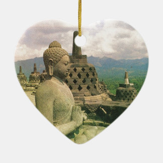 Ornamento De Cerâmica Estátua do sino de Buddha, templo de Borobodur,