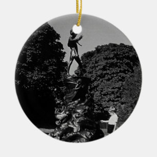 Ornamento De Cerâmica Estátua Kensington de Inglaterra Londres Peter Pa