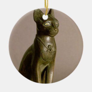 Ornamento De Cerâmica Estatueta de um gato que representa a deusa Bastet