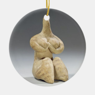 Ornamento De Cerâmica Estatueta fêmea no estilo de Halaf, c.4500 BC (te