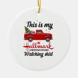 Ornamento De Cerâmica Este é meu filme de Natal Hallmark assistindo