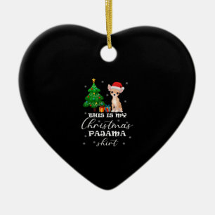 Ornamento De Cerâmica Este É O Meu Figurino De Natal Pajama Chihuahua