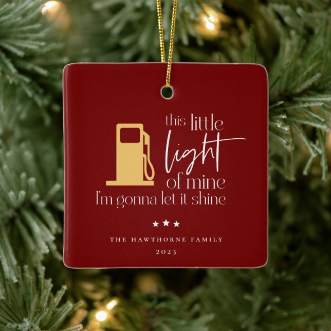 Ornamento De Cerâmica Este Pequeno Natal De Gás Engraçado (Árvore)