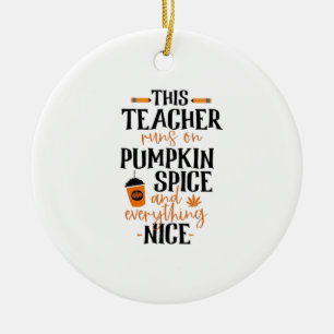 Ornamento De Cerâmica Este Professor Funciona Com Especiarias De Pumpkin