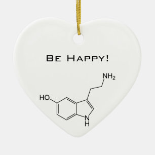 Ornamento De Cerâmica Esteja feliz! Serotonina
